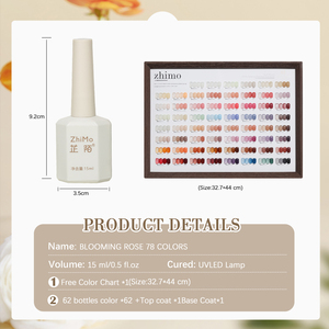 Etiqueta privada 15ml Esmalte de uñas de gel sin HEMA orgánico translúcido 62 colores LED No tóxico Jalea de verano Suministros de bricolaje Logotipo personalizado - Product Image 5