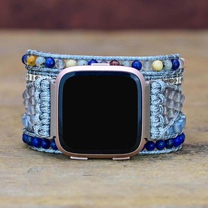 Yeni moda doğal taşlar Fitbit için saat kayışı el yapımı boncuklu Boho kristal Quartz saat Band Fitbit için <span class=keywords><strong>Versa</strong></span> 2 toptan - Product Image 2