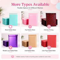 Enveloppes à bulles personnalisées avec logo, écologiques, colorées, pour l'expédition, emballage pour bijoux, enveloppe rembourrée
