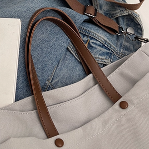 Sac fourre-tout en toile marron personnalisé en gros – Sacs fourre-tout pour femmes actives avec fermeture éclair et poignée - Product Image 4