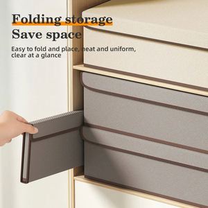 Boîte de rangement pour vêtements de haute qualité, multifonctionnelle, pliable, pour sous-vêtements, chaussettes, organisateur de garde-robe avec couvercle - Product Image 6