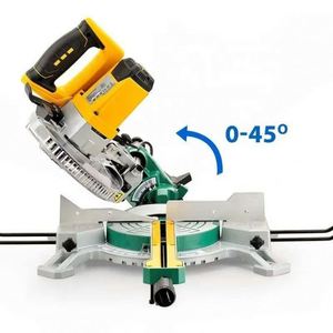 Sierra ingletadora deslizante industrial con motor de inducción para madera, sierra ingletadora compuesta para carpintería, sierra ingletadora de sobremesa para corte de aluminio - Product Image 2
