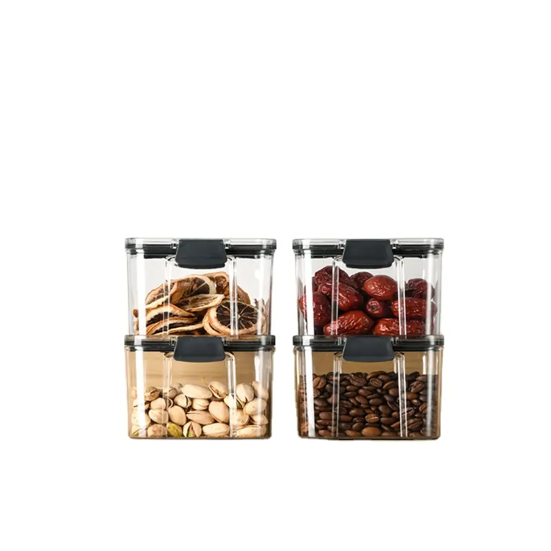 SOL Kitchen Grade Detachable Transparent Plastic Jar Box Snack Dry Goods Storage Tank
