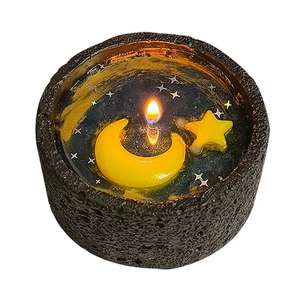 Bougie parfumée Moon Star Galaxy |   Bougie aromatique en <span class=keywords><strong>cire</strong></span> de soja biologique non toxique dans un pot en béton pour la décoration de la maison pour les fêtes de Thanksgiving - Product Image 1