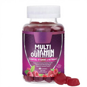 Gomitas Multivitamínicas para Adultos, Soporte Nutricional Diario, Vitaminas para el Sistema Inmunitario A, C, <span class=keywords><strong>D</strong></span>, B12, Botella de 60 Unidades para Mujeres y Hombres - Product Image 1