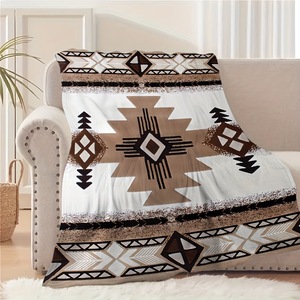 Verão Ar Condicionado Tamanho Grande 240*220cm Escritório Sofá Camping Imprimir Flanela Bohemian Throw Custom Fleece Blanket - Product Image 4