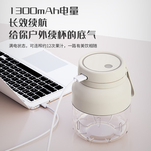 เครื่องคั้นน้ำผลไม้พกพา Zzb B2 ขนาด 600 มล. ทำจากพลาสติกอเนกประสงค์ ชาร์จด้วย USB พร้อมใบมีด 5 ใบ สำหรับพกพา - Product Image 3