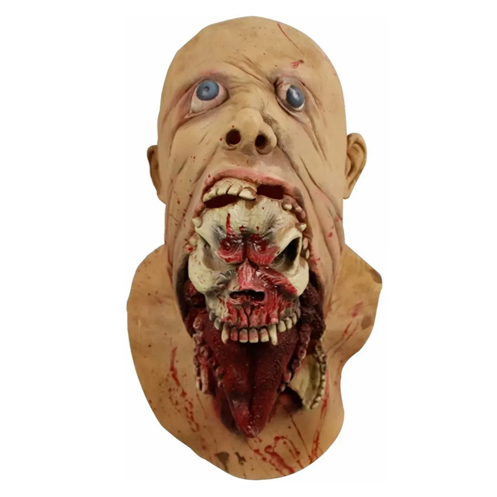 Wholesale Latex Blurp horror Charlie Zombie Mask Gruesome creepy Parasite Costume for Halloween terror Party