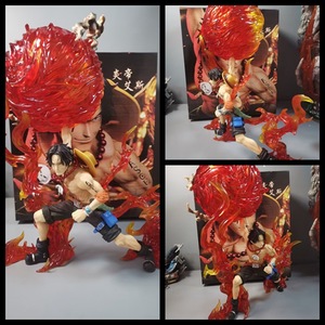 Figura de <span class=keywords><strong>Anime</strong></span> Ace de PVC de 33 cm, Estatua Coleccionable de Alta Definición con Efecto de Fuego Dinámico para Exhibición en Vitrinas, Colección para Fanáticos - Product Image 3