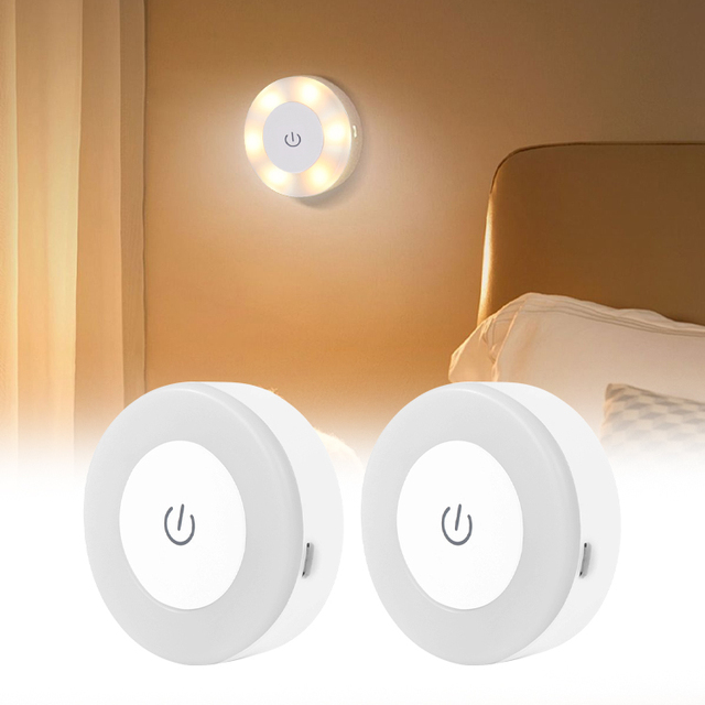 LED Closet Lights Wireless USB Rechargeable Battery Operated Night Lights Dimmable Under Cabinet Lighting for Wardrobe Kitchen