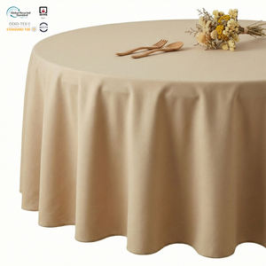 ผ้าปูโต๊ะทรงสี่เหลี่ยมผืนผ้า โพลีเอสเตอร์ปั่นด้าย กันน้ำ เป็นมิตรกับสิ่งแวดล้อม ปรับแต่งได้ ขนาด 90x156 ซม. ซักได้ เหมาะสำหรับงานแสดงสินค้า - Product Image 1