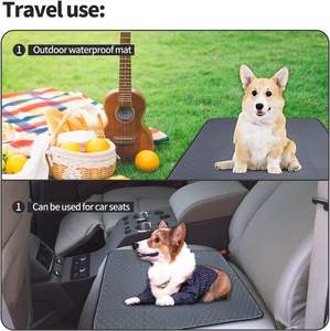 Yıkanabilir köpek çiş pedleri su geçirmez kaymaz köpek kase paspaslar büyük idrar emilimi ile kullanımlık yavru çiş pedleri 2packs - Product Image 6