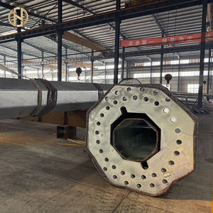เสาเหล็กชุบสังกะสีสำหรับป้ายจราจร ไฟถนน ไฟพลังงานแสงอาทิตย์ และอุปกรณ์ความปลอดภัยบนท้องถนน พร้อมข้อกำหนดที่ปรับแต่งได้ - Product Image 2