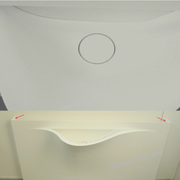 Sur mesure pierre artificielle moderne salle de bains toilettes et lavabo sous le comptoir LED vanité lavabo