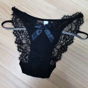 Culottes sexy en dentelle pour femmes, culottes triangulaires ornées de strass scintillants, string semi-couvrant à taille basse, pur et séduisant - Product Image 3