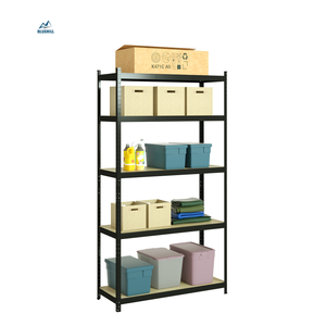 Achat en gros d'étagères métalliques à 5 niveaux, <span class=keywords><strong>style</strong></span> rivet, étagères à angles fendus, solution de stockage économique - Product Image 1