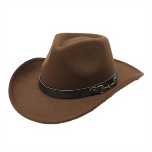 New Style Large Brim Custom Wool Felt Western Cowboy <b>Hats</b> <b>for</b> Unisex Adults-Business Outdoor Party Use - Product Image 3