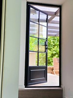 Portes à battants modernes en aluminium, coupe-vent et étanches, avec finition de surface, pour l'intérieur des villas et les balcons, garantie 5 ans