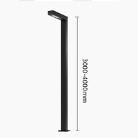 Éclairage extérieur d'usine 3M 4M 5M lampe de colonne de jardin Ip65 LED d'étanchéité extérieure poteau d'éclairage de jardin moderne