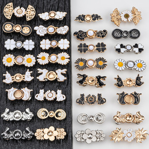 Hebilla de disco metálica con botón para ajustar la cintura, sin clavos, sin costuras, para Hanfu, madre e hijo, estilo chino, cheongsam antiguo - Product Image 2