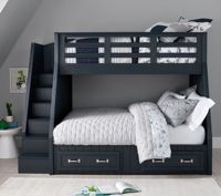 Lit superposé en bois pour enfants avec escalier, lit superposé double, meubles de chambre à coucher amusants et élégants
