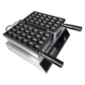 เครื่องทำขนมบีนพาย ZZ340 เครื่องทำวาฟเฟิล เครื่องทำขนมขบเคี้ยว อุปกรณ์สำหรับร้านค้า เครื่องอบวาฟเฟิลรูปไข่ยิ้มลูกเป็ด - Product Image 4