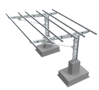 Système de montage de panneaux solaires pour abri de voiture, structure de montage photovoltaïque en acier galvanisé pour parking au sol