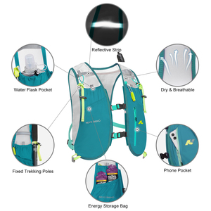 Mochila portátil <span class=keywords><strong>de</strong></span> nailon para correr, chaleco <span class=keywords><strong>de</strong></span> hidratación para ciclistas al aire libre, chaleco con bolsa <span class=keywords><strong>de</strong></span> hidratación para correr - Product Image 6