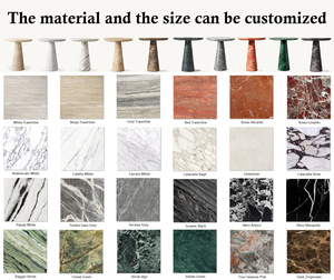 Tavolo Console Cavallo KUMUSI FURNITURE con Base in Travertino e Piano in Marmo Arabescato - Product Image 6