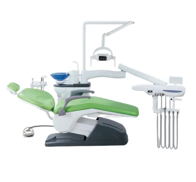 Equipamento cadeiras dentárias confortáveis md33, equipamento confortável para cadeiras com sistema de controle assistente e spitdesenho giratório