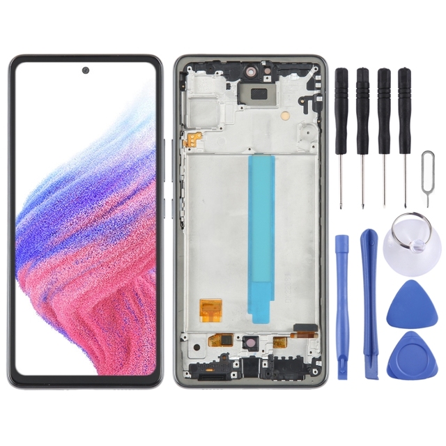 For Samsung Galaxy A53 5G SM-A536 6.48 Inch OLED LCD Screen Digitizer Full Assembly with Frame