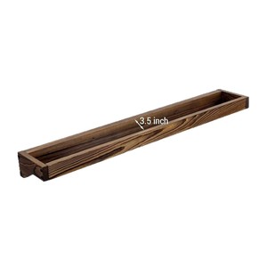 Zapatero de madera para montar en la pared, de 1 nivel, rectangular, multiusos, para almacenamiento de zapatos en la entrada. - Product Image 5
