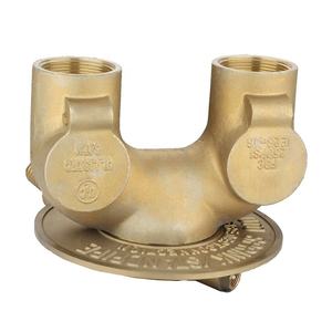 Raccords d'hydrant avec clapet 4 pouces rainurés x 2 1/2 pouces x 2 1/2 pouces Str. Corps de cloche à bascule en laiton - Product Image 3