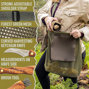 Bolsa de cosecha de malla, bolsa de forrajeo de caza de <span class=keywords><strong>setas</strong></span>, bolsa de recolección de frutas de jardín - Product Image 3