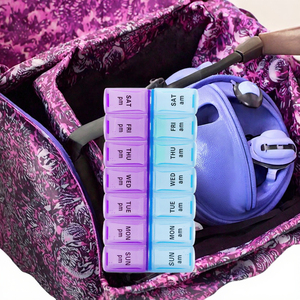 7 jours 14 grilles en plastique pilulier organisateur avec tête plate de stockage scellée et porte-clés pour vitamines médecine huiles de poisson - Product Image 5