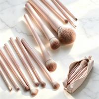 Perlengkapan Kuas Makeup Grosir Berkualitas Tinggi 13 Buah dengan Tas untuk Pengecer Salon dan Distributor Kecantikan Pasokan Grosir