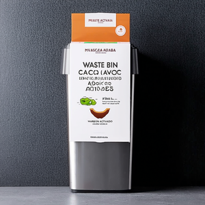 Cestino per Rifiuti 60 L Grigio Design Cubo per Uso Interno ed Esterno - Product Image 2
