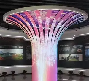 중국 도매 유연한 led P4 디스플레이 야외 유연한 led 스크린 모듈 곡선 광고 화면