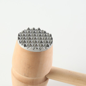 Marteau à steak en bambou double face, écologique, pour attendrir la viande de porc, de poulet, de bœuf et de volaille - Product Image 2
