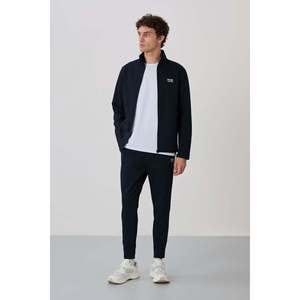 Conjunto Deportivo Azul Marino para Hombre Air Jones, Corte Estándar, Tejido de Mezcla de Poliéster, Viscosa y Elastano, Ropa Deportiva Informal, Modelo 85209 - Product Image 1