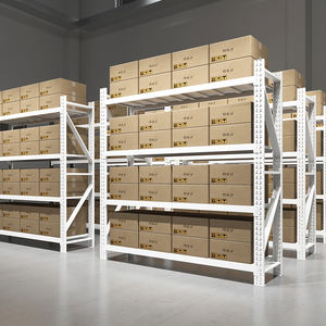 رفوف معدنية خفيفة ومتوسطة وثقيلة بدون براغي، <span class=keywords><strong>4</strong></span> طبقات، تحمل 200 كجم و300 كجم و500 كجم، مقاومة للتآكل، رفوف تخزين صناعية - Product Image 4