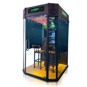 Özel Modern deri Oem Mini Karaoke kabini odası Ktv makinesi Arcade A/Karaoke kabini hintçe/Karaoke kabini ekipmanları