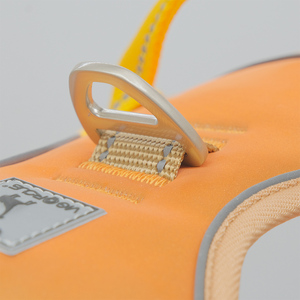 Harness Anjing Kulit Asli & Nilon Anti-Tarik dengan Perlengkapan Logam, Bernapas & Reflektif - Product Image 6