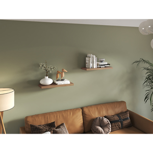 Ecco 31.5 Inch Wide <b>Floating</b> Shelves Set Of 2 Wall Mount Book Storage For Bedroom Bathroom Decor - Product Image 2