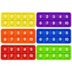 批发定制硅胶十格数学算盘板数字计数加减法练习教育玩具 - Product Image 1