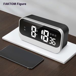 LED Mirror Digital Alarm <b>Clock</b> Kids Multi-Functional Night Light Silent Quartz Seconds Display Modern Desk <b>Table</b> Electronic - Product Image 4