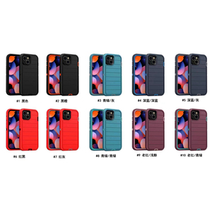 Defender Armor điện thoại trường hợp đối xứng điện thoại Bìa box hộp đen rõ ràng trường hợp đối với 15 16 17air 17 Pro Max loạt - Product Image 5