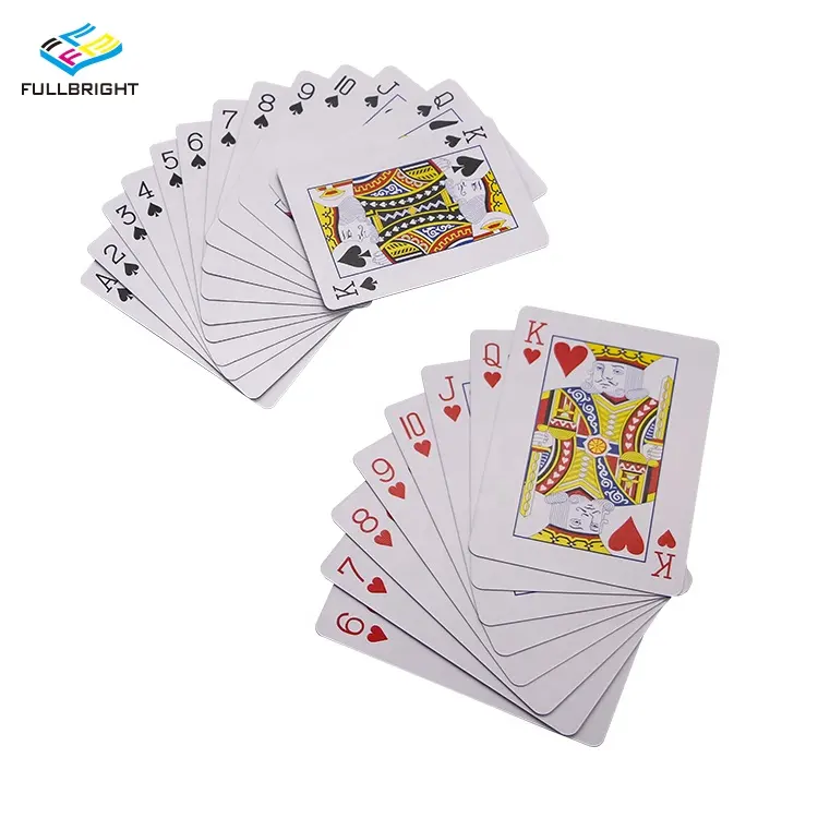 Cartas de jogo de papel personalizadas, conjunto de pôquer de papel personalizado