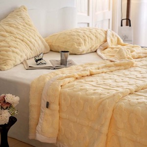 3D Embossed Floral <strong>Fleece</strong> Throw Blanket Reversible Warm Cozy Sherpa <strong>Fleece</strong> Sofa Blanket Skin Friendly Decorative for Bedroom - Product Image 4