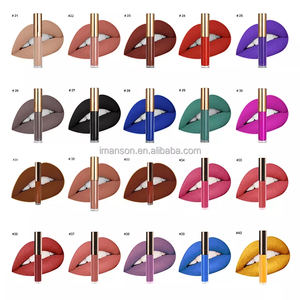 Son Môi Dạng Lỏng Halal 40 Màu Vàng Nắp Tròn Hợp Thời Trang Mới Son Môi Mờ Tự Làm - Product Image 5